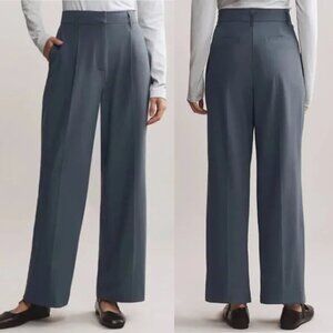 NWT New $148 Rhone Commuter Pleat Blue Slate Gray Pants Size 14